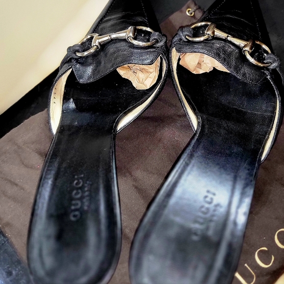 Gucci Black Leather Heels - Picture 2 of 10